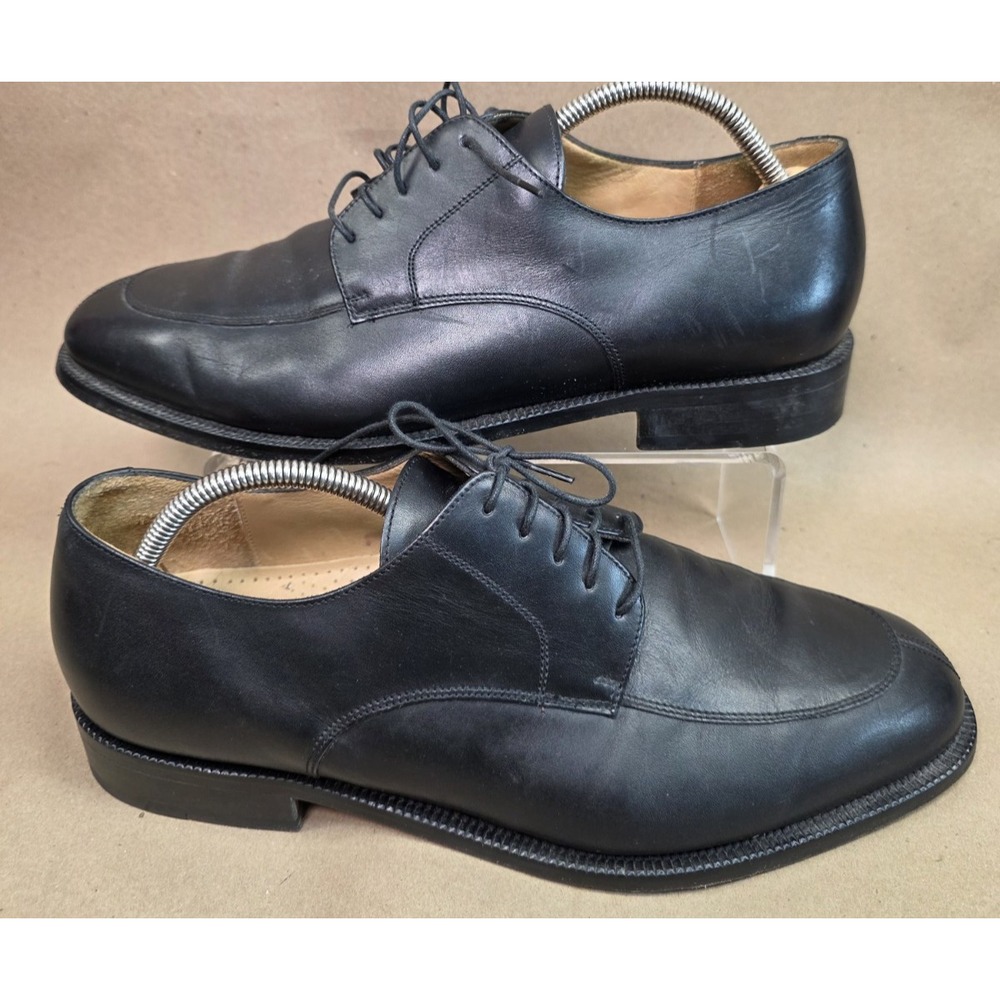 Cole Haan (Sz 12 D) Mens Dress Shoes Leather Black Lace Up Split Toe City